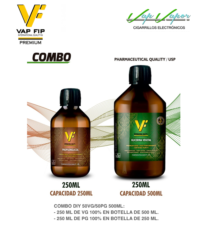 COMBO 500ml 50%PG/50%VG Base Vap Fip 