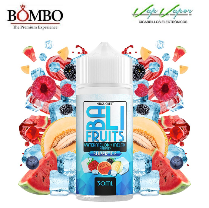 FLAVOUR Watermelon Melon Berries SUPER ICE 30ml (inside 120ml bottle) Longfill BALI FRUITS Kings Crest