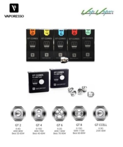 Resistencias GT Cores Vaporesso (GT2/ GT4 / GT6 / GT8 /GT CCELL /GT CCELL2) /GT MESH Cascade Baby / NRG (1 resistencia)
