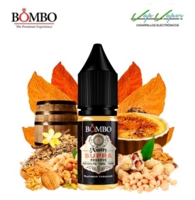 SALES NUTTY SUPRA RESERVA (Reserve) Platinum Tobaccos by Bombo 10ml (10mg/20mg)  (50%VG/50%PG)  (Tabaco Dulce, Caramelo, Frutos Secos)
