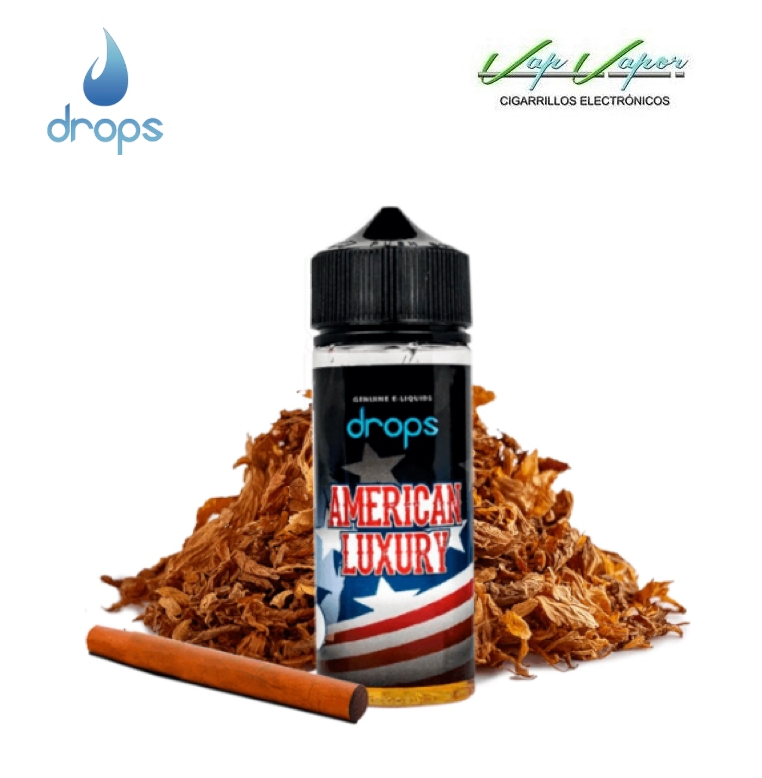 AROMA DROPS American Luxury 16ml Longfill (en botella de 120ml) (Tabaco Americano)