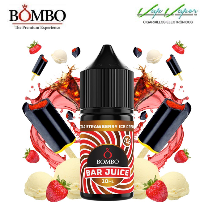 FLAVOUR Cola Strawberry Ice Cream 10ml minilongfill (inside 30ml bottle) Bar Juice by Bombo