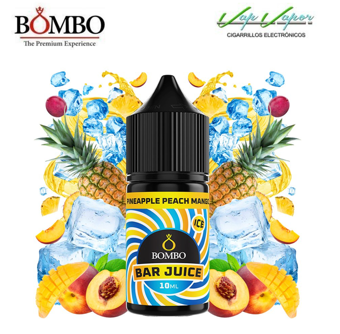 AROMA Pineapple Peach Mango ICE 10ml minilongfill (en botella de 30ml)  Bar Juice by Bombo