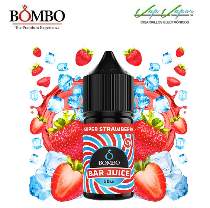 AROMA Super Strawberry ICE 10ml minilongfill (en botella de 30ml)  Bar Juice by Bombo