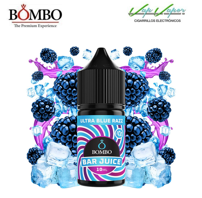 FLAVOUR Ultra Blue Razz ICE 10ml minilongfill (inside 30ml bottle) Bar Juice by Bombo