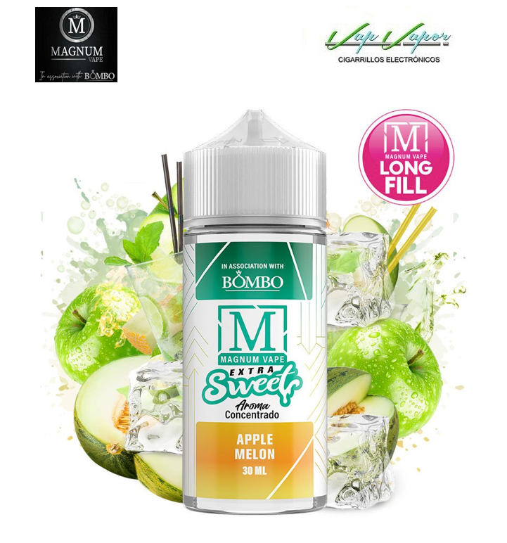 AROMA Magnum Apple Melon Extra Sweet 30ml (120ml bottle ) Longfill Bombo
