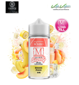 AROMA Magnum Banana Peach Extra Sweet 30ml (en botella de 120ml) Longfill Bombo