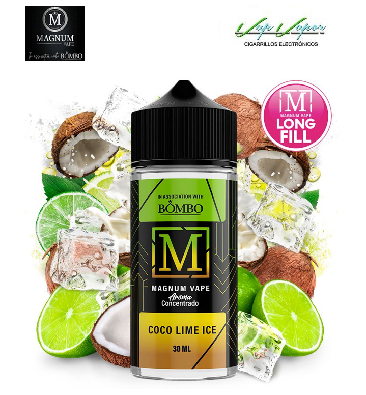 AROMA Magnum Coco Lime Ice 30ml (120ml bottle ) Longfill Bombo