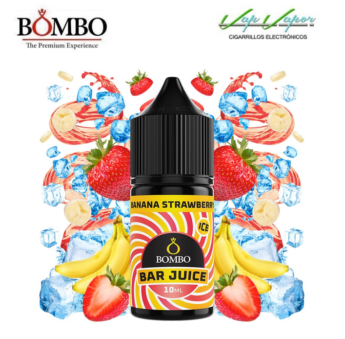 FLAVOUR Banana Strawberry ICE 10ml minilongfill (inside 30ml bottle) Bar Juice by Bombo