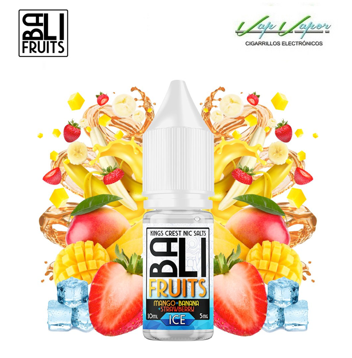 SALTS  Mango, Banana, Strawberry ICE (With Freshness) 10ml - Bali Fruits by Kings Crest  10ml (5mg/10mg/20mg)
