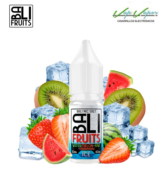 SALES Watermelon, Kiwi, Strawberry ICE (Sandia, Kiwi, Fresa con FRESCOR) 10ml - Bali Fruits by Kings Crest  10ml (10mg/20mg)