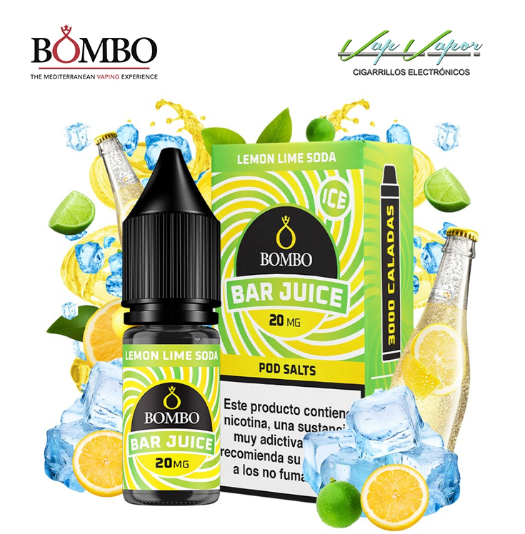 SALES LEMON LIME SODA ICE Bar Juice by Bombo 10ml (0mg/5mg/10mg/15mg/20mg)