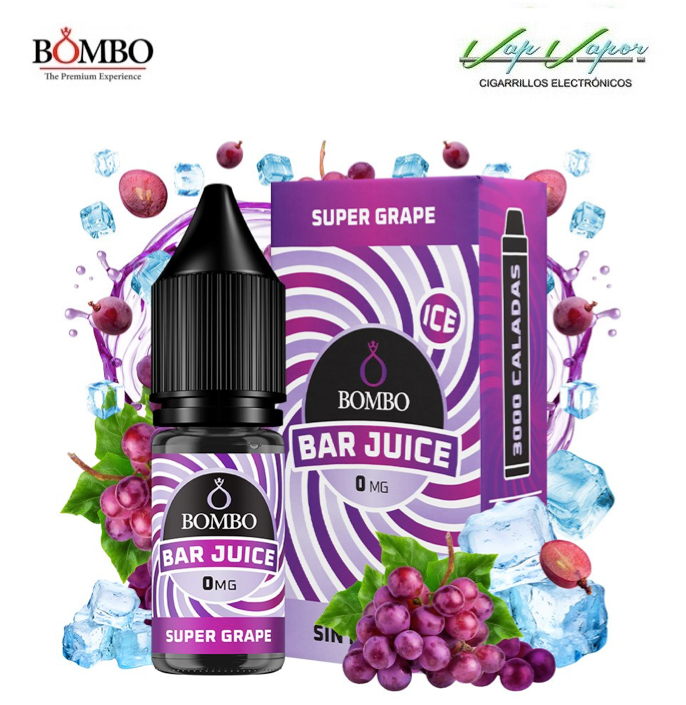 SALES Super Grape ICE Bar Juice by Bombo 10ml (0mg/5mg/10mg/15mg/20mg) 
