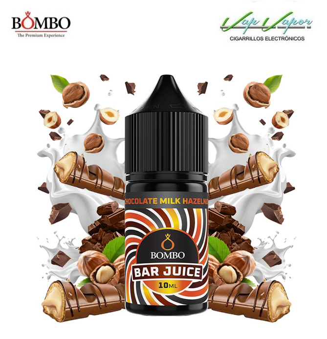 AROMA Chocolate Milk Hazelnut 10ml minilongfill (en botella de 30ml)  Bar Juice by Bombo
