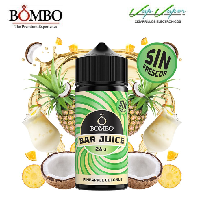 AROMA Pineapple Coconut SIN FRESCOR 24ml (en botella de 120ml) Longfill Bar Juice by Bombo