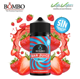 AROMA Super Strawberry SIN FRESCOR 24ml (en botella de 120ml) Longfill Bar Juice by Bombo