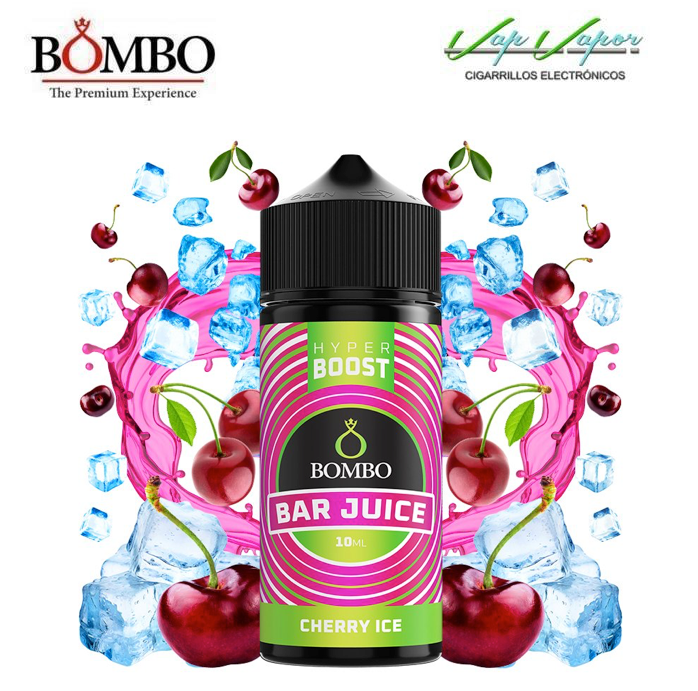 FLAVOUR HYPER BOOST Cherry ICE 10ml (inside 120ml bottle) Longfill Bar Juice by Bombo (Cherry, Freshness)