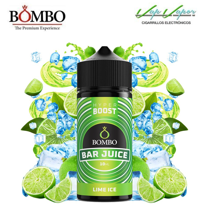 FLAVOUR HYPER BOOST Lime ICE 10ml (inside 120ml bottle) Longfill Bar Juice by Bombo (Lime, Freshness)