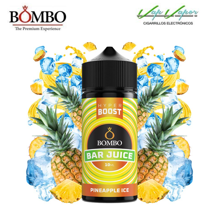 FLAVOUR HYPER BOOST Pineapple ICE 10ml (inside 120ml bottle) Longfill Bar Juice by Bombo (Pineapple, Freshness)
