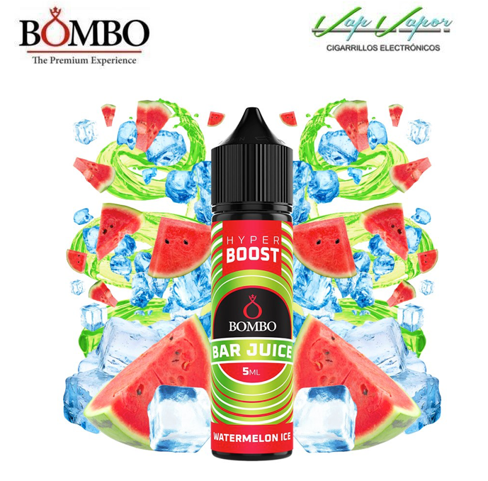 AROMA HYPER BOOST Watermelon ICE 5ml (en botella de 60ml) Longfill Bar Juice by Bombo 