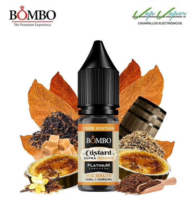 SALTS Core Edition CUSTARD SUPRA RESERVE  Bombo Platinum Tobaccos 10ml (10mg/15mg/20mg) 