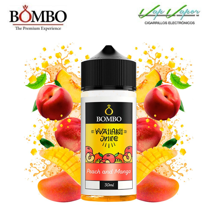 AROMA Wailani PEACH MANGO 30ml (en botella de 120ml) Longfill Bombo (Melocoton, Mango)