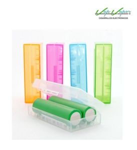 Caja protectora para 2 baterías 18650