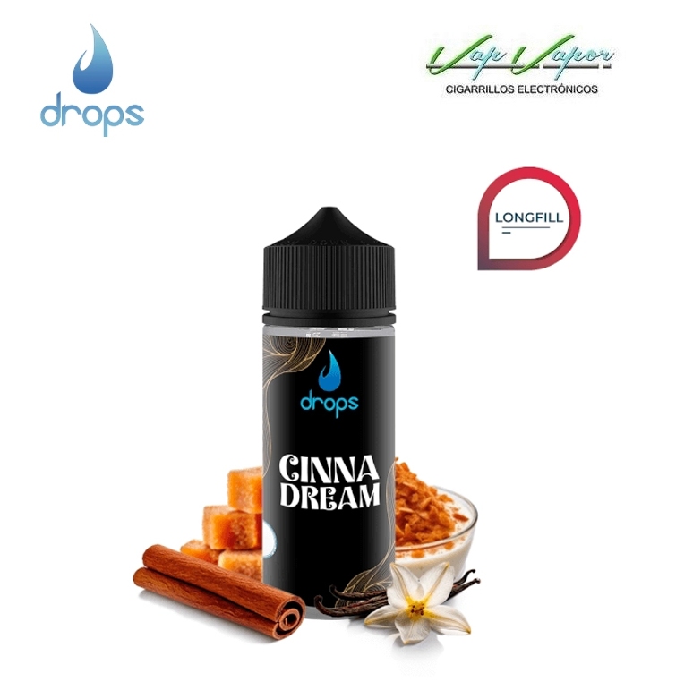 FLAVOUR DROPS Cinnadream 16ml Longfill (inside of 120ml bottle) (Vanilla, cereals, cinnamon, brown sugar)