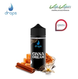 AROMA DROPS Cinnadream 16ml Longfill (en botella de 120ml) (Vainilla, cereales, canela, azúcar moreno)
