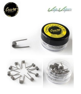 Pack 10 prebuilt twisted clapton coils Coil Art 0.9ohm