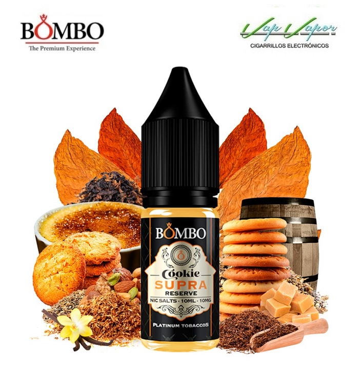 SALTS COOKIE SUPRA RESERVE (Reserva) Platinum Tobaccos by Bombo 10ml (10mg/20mg)  (50%VG/50%PG)