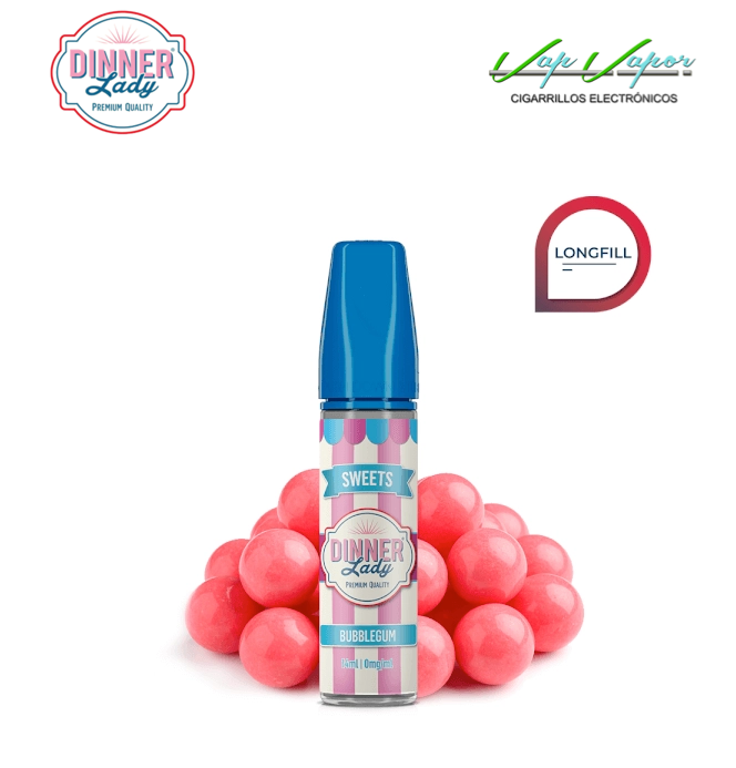 CONCENTRATE Bubblegum 14ml (en botella de 60ml) Longfill Dinner Lady 