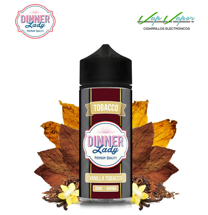 AROMA Vanilla Tobacco 30ml (en botella de 120ml) Longfill Dinner Lady 