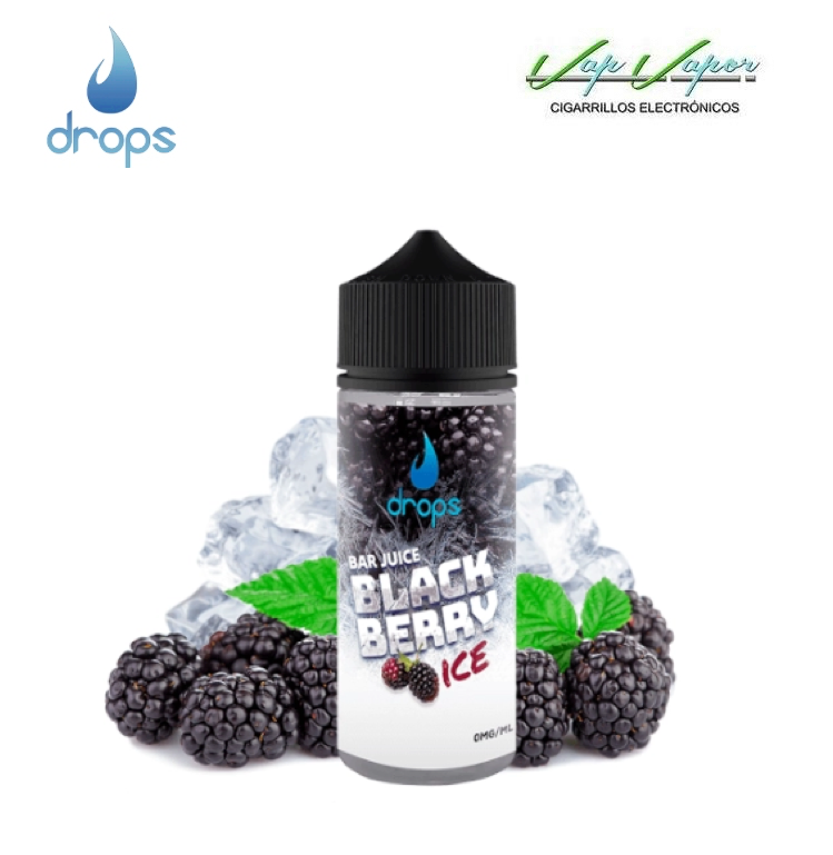 FLAVOUR DROPS BAR JUICE Black Berry ICE 16ml Longfill (inside of 120ml bottle) (Blackberry, Ice)