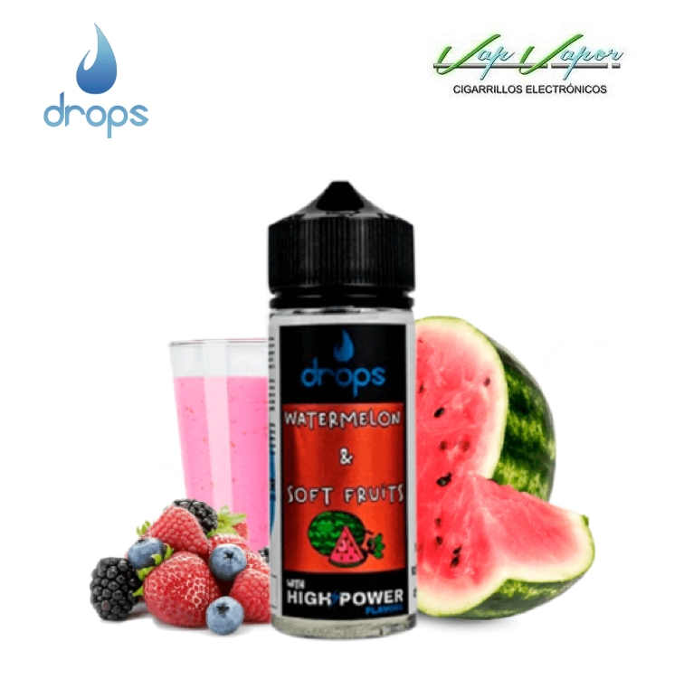 AROMA DROPS BAR Watermelon and Soft Fruits 16ml Longfill (en botella de 120ml) sandía, granizado de frutas del bosque