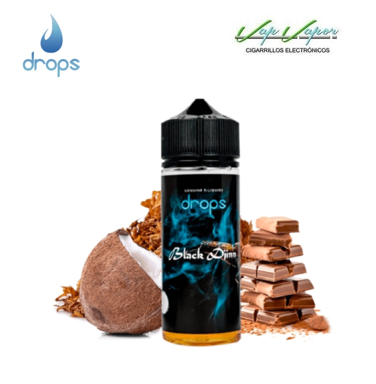 AROMA DROPS Black Djinn 16ml Longfill (en botella de 120ml) (tabaco, vainilla, coco)