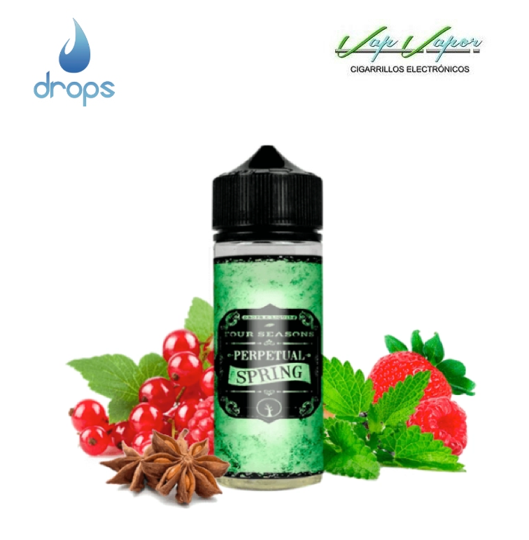 AROMA DROPS Perpetual Spring 16ml Longfill (en botella de 120ml) (Frutos Rojos, Menta, Menthol, Anís)