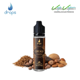 AROMA Drops Tobacco Masters CHICAGO 6ml (en botella de 60ml) Tabaco de intensidad media-alta, con cacao y frutos secos.