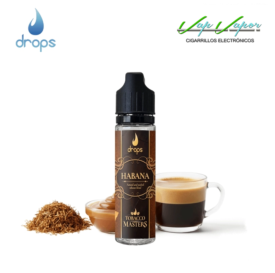 AROMA Drops Tobacco Masters HABANA 5ml (en botella de 60ml) Tabaco negro profundo con café tostado y caramelo 