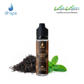 AROMA Drops Tobacco Masters HABANA MINT 5ml (en botella de 60ml) Tabaco negro con mentol suave 