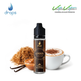 AROMA Drops Tobacco Masters LONDON 6ml (en botella de 60ml) Tabaco Base RY4 y cappuccino   
