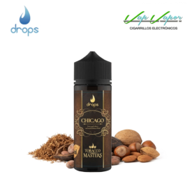 AROMA Drops Tobacco Masters CHICAGO 12ml (en botella de 120ml) Tabaco de intensidad media-alta, con cacao y frutos secos   