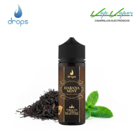 AROMA Drops Tobacco Masters HABANA MINT 10ml (en botella de 120ml) Tabaco negro con mentol suave 
