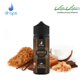 AROMA Drops Tobacco Masters MANILA 12ml (en botella de 120ml) Tabaco RY4 con cacahuete, coco y chocolate   