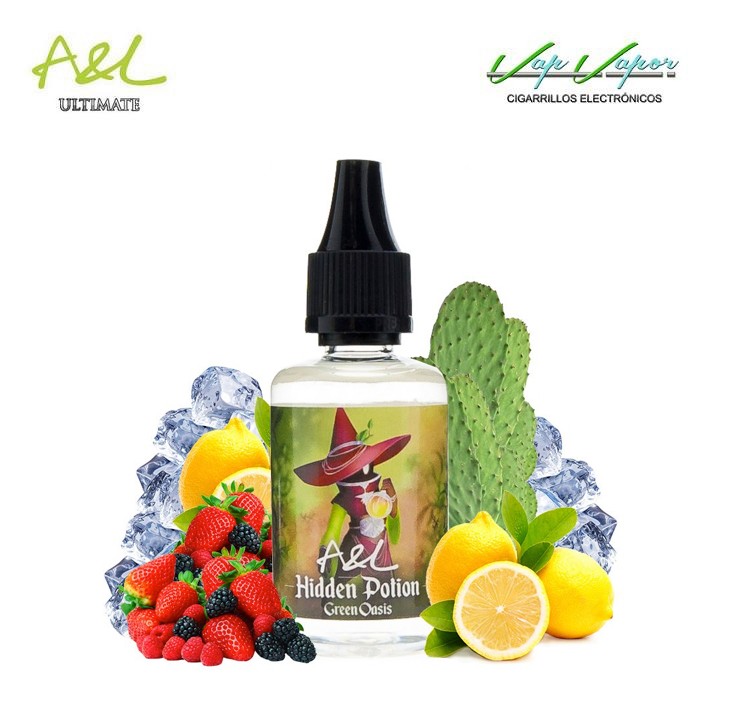 FLAVOUR A&L Green Oasis Hidden Potion 30ml (Cactus, Red Fruits, Lemon + Fresh) 