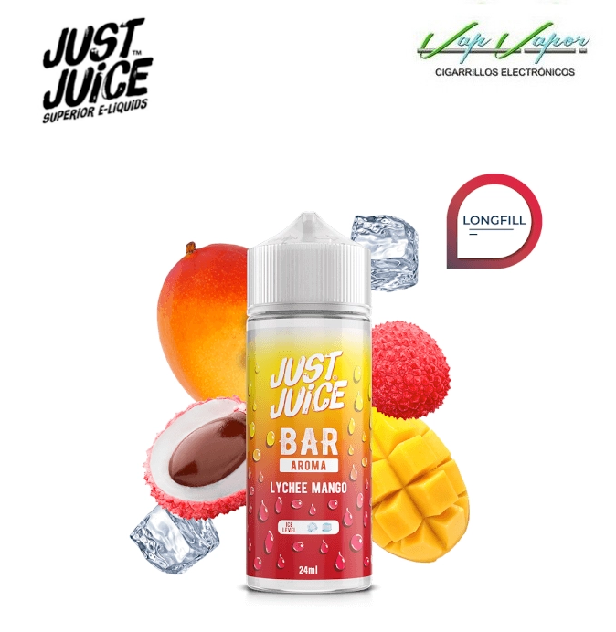 AROMA Lychee Mango 24ml Longfill (en botella de 120ml) Just Juice Bar (lichi, mango)