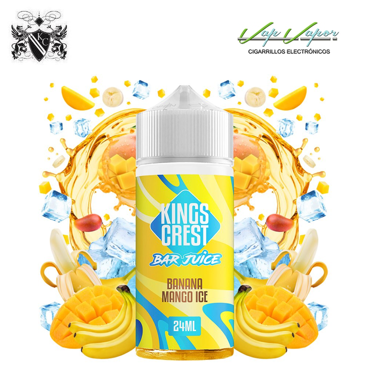 FLAVOUR  Banana Mango 24ml Longfill (bottle 120ml) Kings Crest Bar Juice 