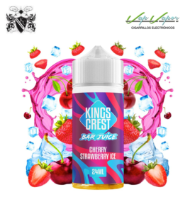AROMA Cherry Strawberry ICE 24ml Longfill (en botella de 120ml) Kings Crest Bar Juice 