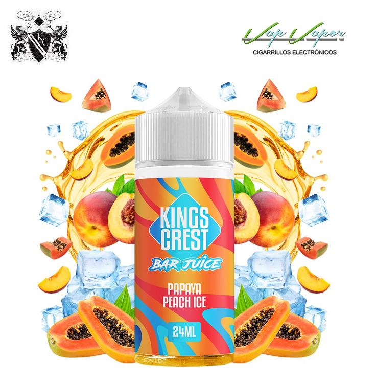 FLAVOUR Papaya Peach ICE 24ml Longfill (bottle 120ml) Kings Crest Bar Juice 