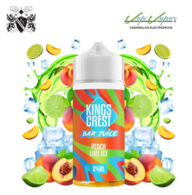 AROMA Peach Lime ICE 24ml Longfill (en botella de 120ml) Kings Crest Bar Juice